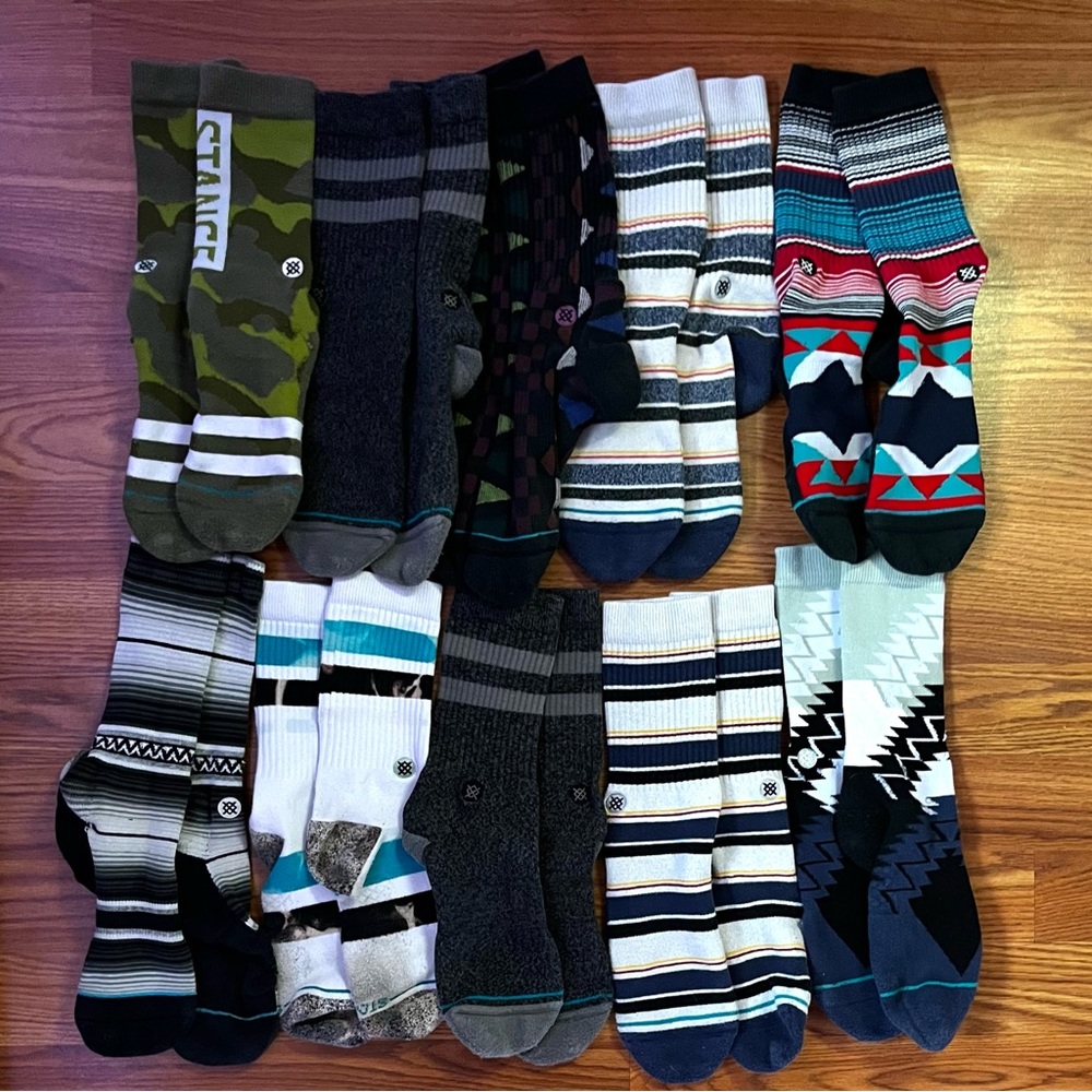 10 Pack Stance Socks Size L